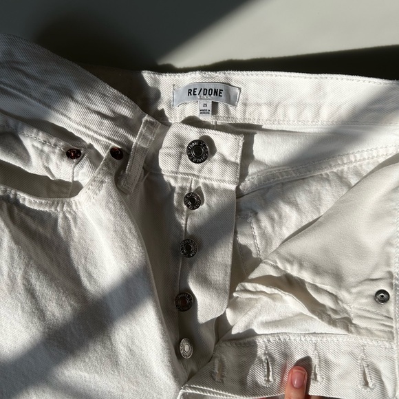 RE/DONE 70s Stove Pipe White Jeans - Picture 6 of 16
